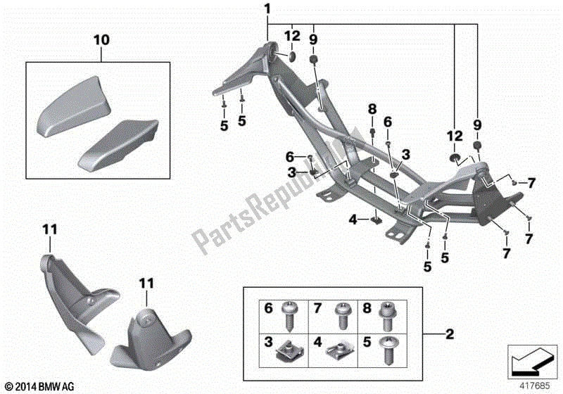 Todas las partes para Reposabrazos, Pasajero de BMW K 1600 GTL Excl 48 2013 - 2016