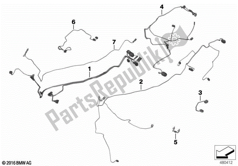 Todas las partes para Cable Auxiliar de BMW K 1600 GTL Excl 48 2013 - 2016