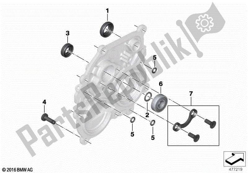 Todas las partes para Cojinete En Carcasa, Juntas de BMW K 1600 GTL Excl 48 2013 - 2016