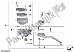 Clutch lever assembly, smoked glass