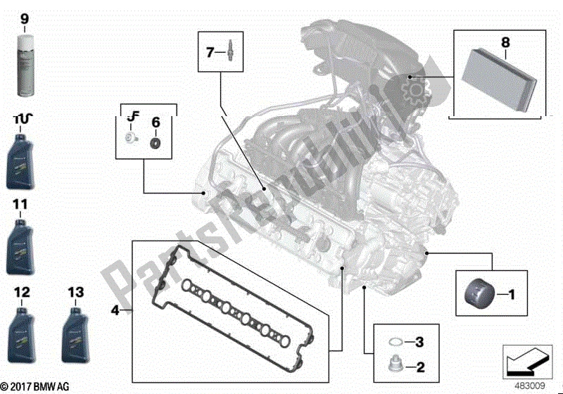 Todas las partes para Aceite De Motor / Servicio De Mantenimiento de BMW K 1600 GTL Excl 48 2013 - 2016