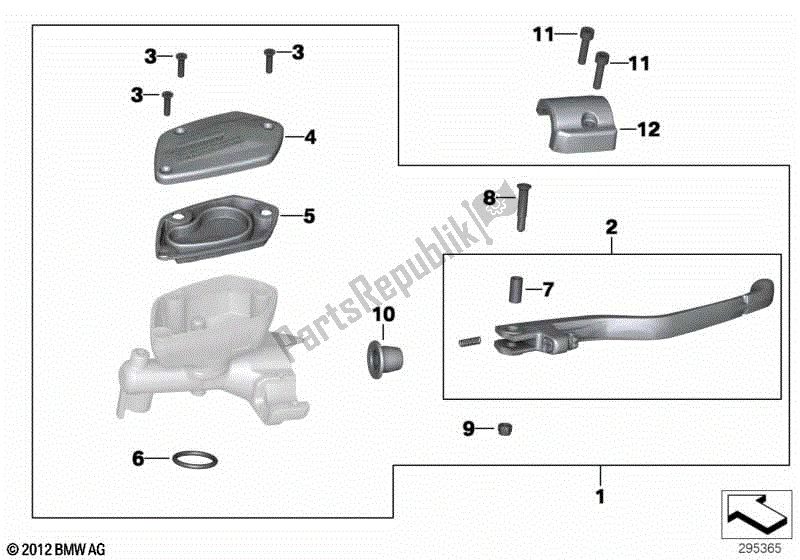 Todas las partes para Conjunto De Freno De Mano Abrazadera De Manillar M6 de BMW K 1600 GTL Excl 48 2013 - 2016