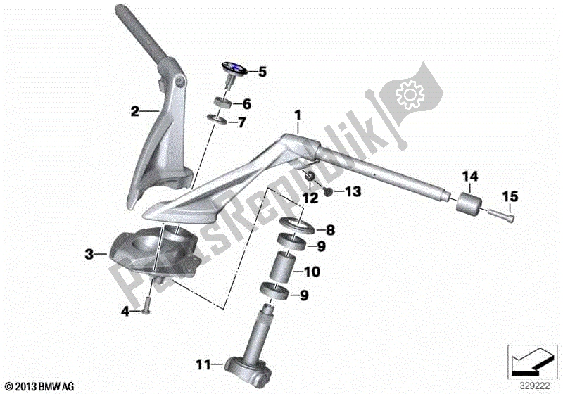 Todas las partes para Manillar de BMW K 1600 GTL Excl 48 2013 - 2016