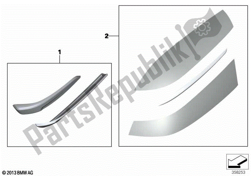 Todas las partes para Protector De Impacto / Estuche De Recorrido De Película De Protección de BMW K 1600 GTL Excl 48 2013 - 2016