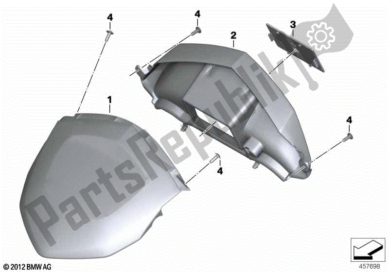 Todas las partes para Cubierta De Instrumentos Para Navegador 6 de BMW K 1600 GTL Excl 48 2013 - 2016