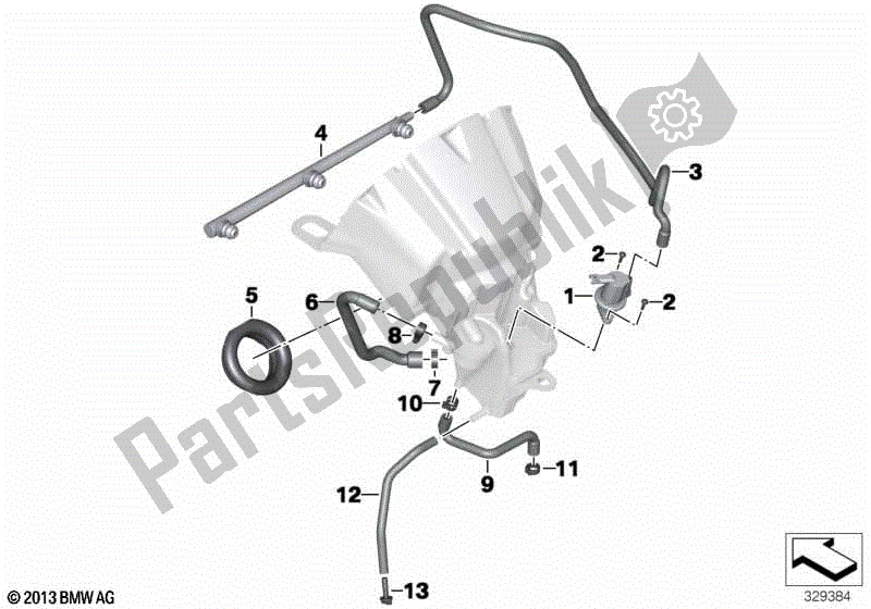 Todas las partes para Sistema De Ruido De Admisión De Aire / Piezas De Montaje de BMW K 1600 GTL Excl 48 2013 - 2016