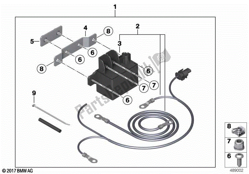 Todas las partes para Juego, Cable Suplementario, Motor De Arranque de BMW K 1600 GTL Excl 48 2013 - 2016