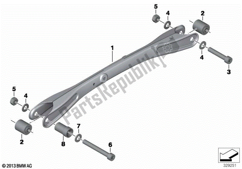 Todas las partes para Puntales De Tensión Con Montaje de BMW K 1600 GTL Excl 48 2013 - 2016