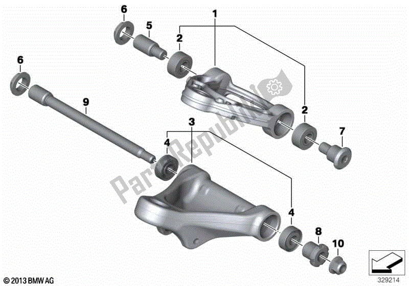 Todas las partes para Brazo De Remolque de BMW K 1600 GTL Excl 48 2013 - 2016