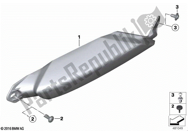 Todas las partes para Tapa Embellecedora Para Manguera De Refrigerante de BMW K 1600 GTL Excl 48 2013 - 2016