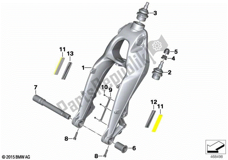 Todas las partes para Portador De Rueda de BMW K 1600 GTL Excl 48 2013 - 2016