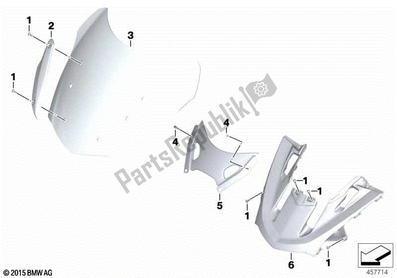 Todas las partes para Parabrisas / Soporte de BMW K 1600 GTL Excl 48 2013 - 2016