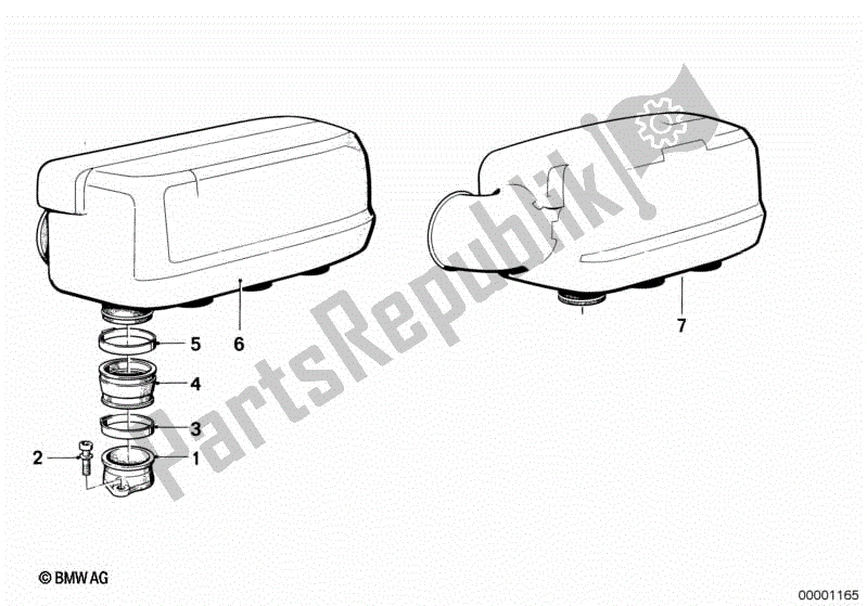 Tutte le parti per il Collettore Aria / Collettore Di Ingresso del BMW K 75  569 750 1985 - 1995