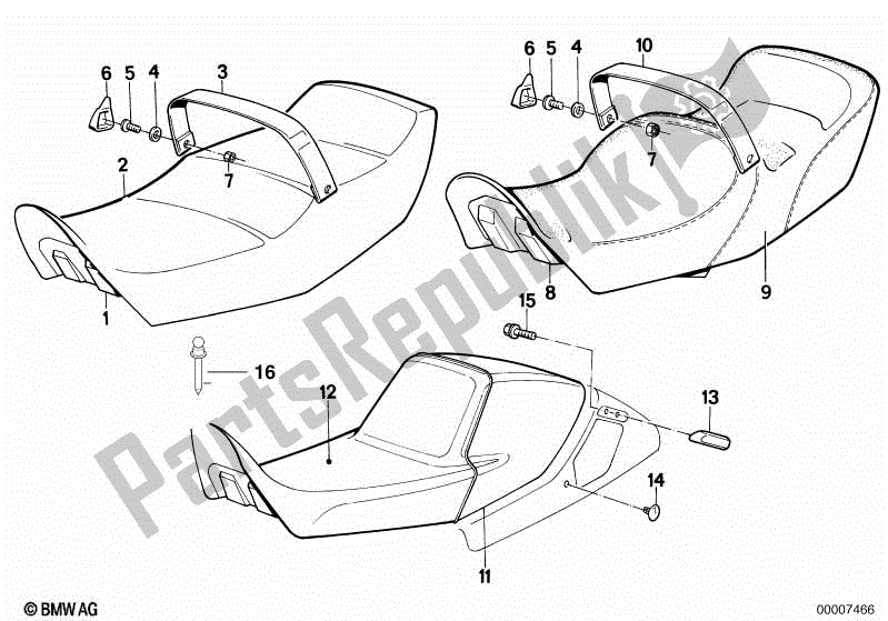 Todas as partes de Banco do BMW K 75  569 750 1985 - 1995