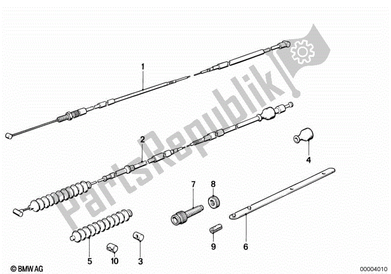 Toutes les pièces pour le Câble Bowden du BMW K 75  569 750 1985 - 1995