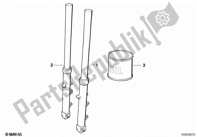 Todas as partes de Perna De Garfo do BMW K 75  569 750 1985 - 1995