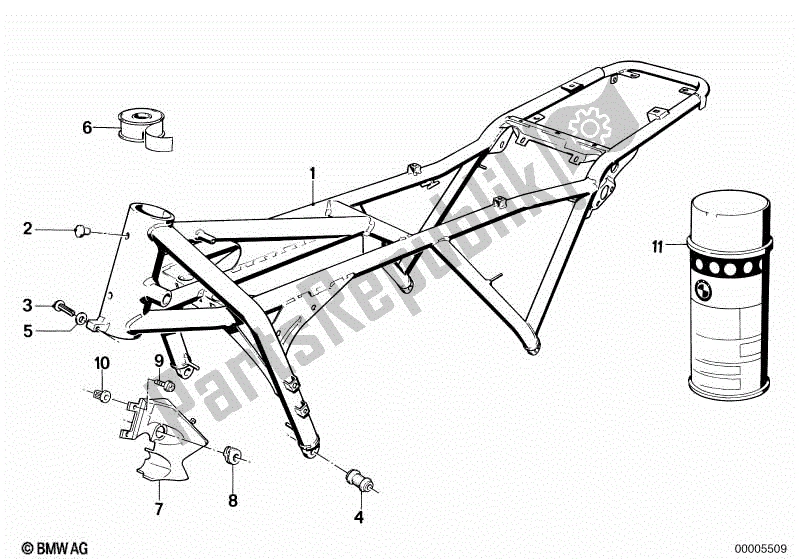 All parts for the Frame of the BMW K 75  569 750 1985 - 1995