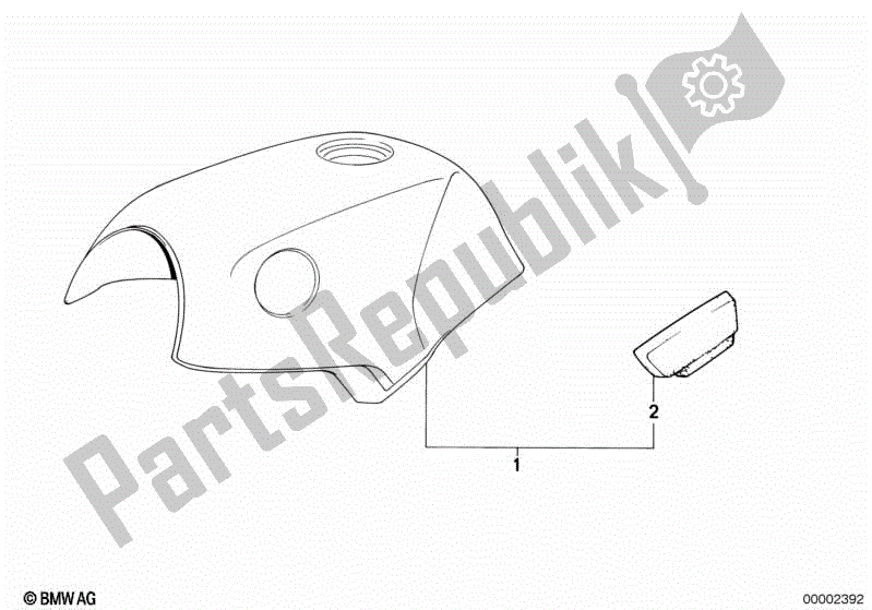 All parts for the Fuel Tank/knee Padding of the BMW K 75  569 750 1985 - 1995