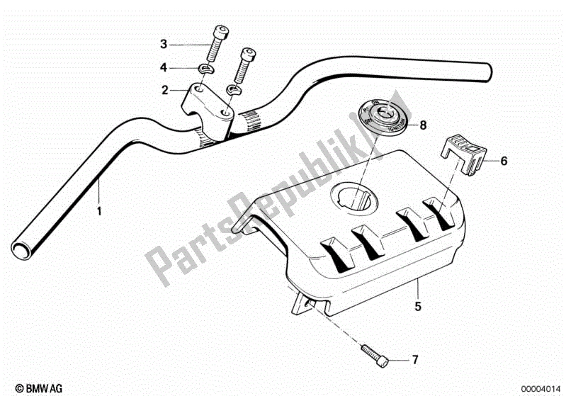 All parts for the Handlebar of the BMW K 75  569 750 1985 - 1995