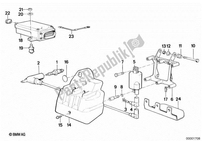 Todas as partes de Sistema De Ignição do BMW K 75  569 750 1985 - 1995