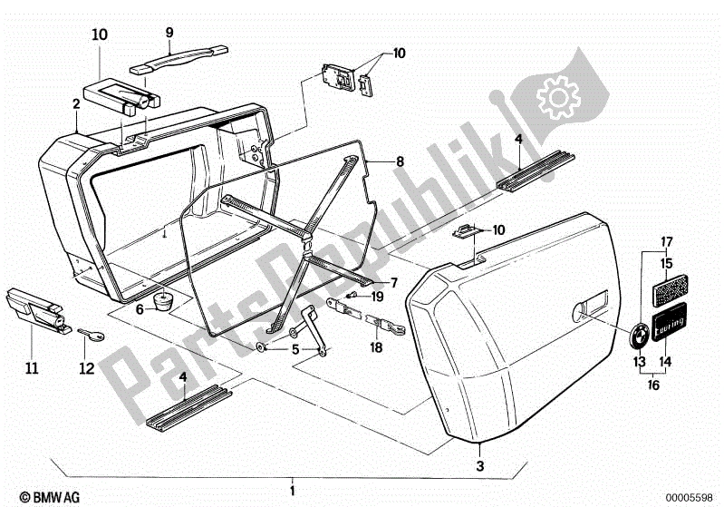 All parts for the Integral Case of the BMW K 75  569 750 1985 - 1995