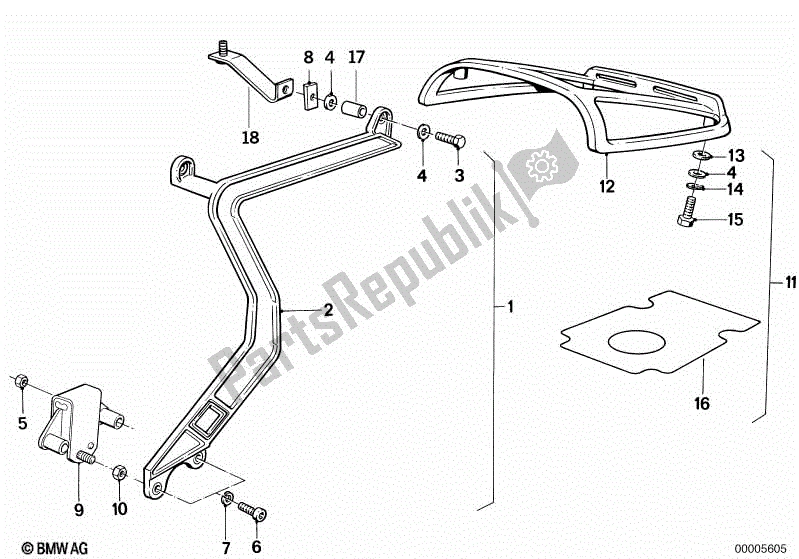 Tutte le parti per il Set Portavaligie del BMW K 75  569 750 1985 - 1995