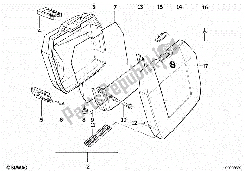 All parts for the Set Citycase of the BMW K 75  569 750 1985 - 1995