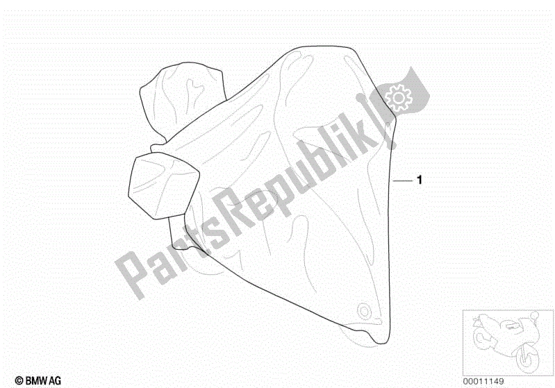 All parts for the Tarpaulin of the BMW K 75  569 750 1985 - 1995