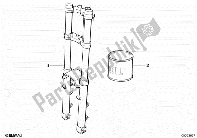 Toutes les pièces pour le Télescope-fourche du BMW K 75  569 750 1985 - 1995