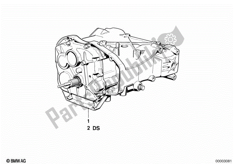 All parts for the 5-gear Transmission of the BMW K 75C 750 1985 - 1990