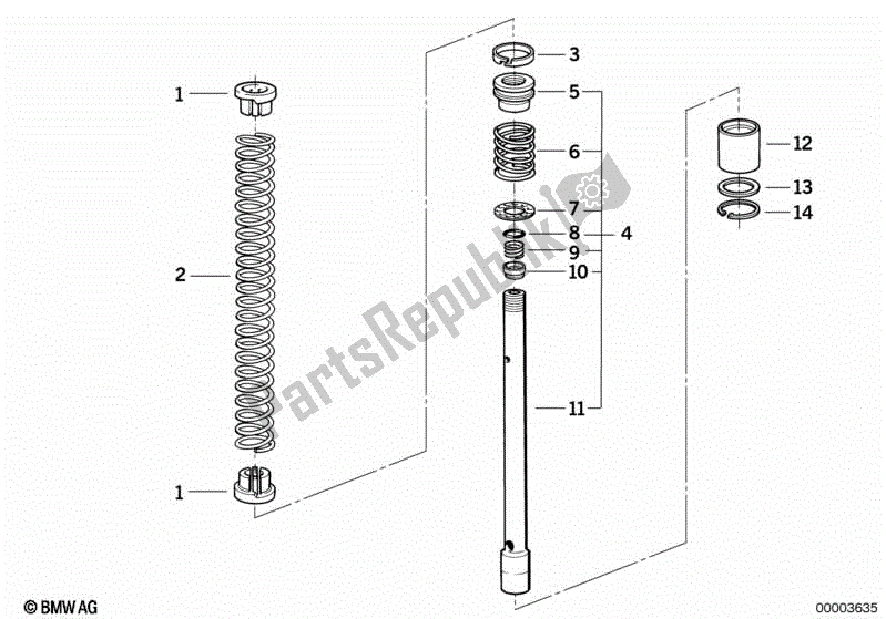 Todas las partes para Amortiguador de BMW K 75C 750 1985 - 1990