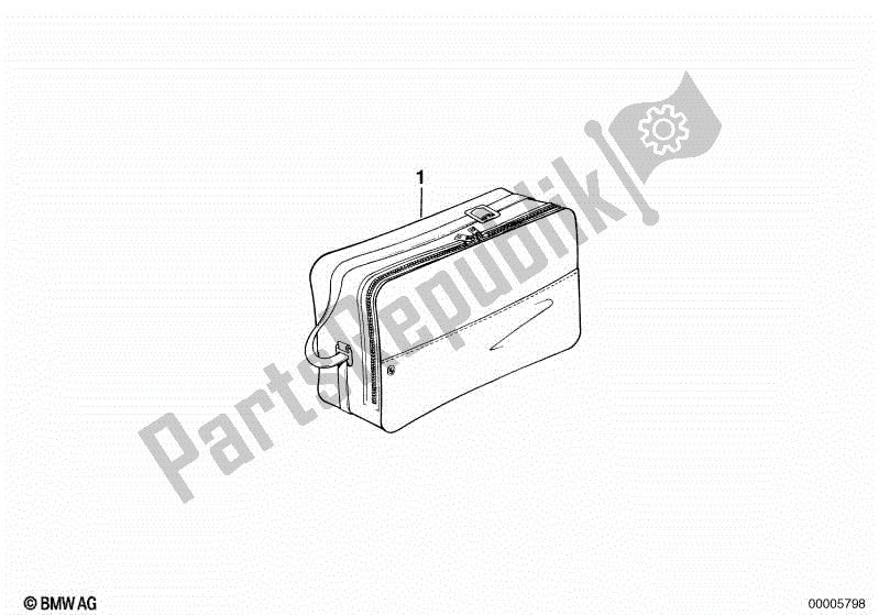 All parts for the Bag For Top Case of the BMW K 75C 750 1985 - 1990