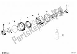 Bevel gear and spacer rings