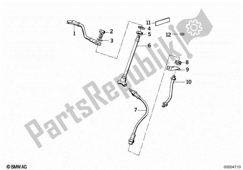 All parts for the Brake Pipe, Front of the BMW K 75C 750 1985 - 1990