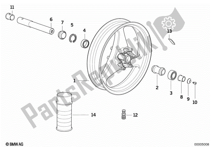 Todas las partes para Llanta De Fundición Delantera de BMW K 75C 750 1985 - 1990