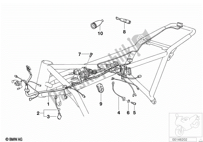 Todas las partes para Arnés De Cableado Del Chasis de BMW K 75C 750 1985 - 1990