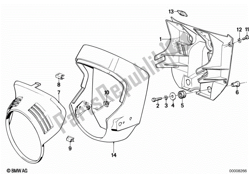 Todas las partes para Panel De Acabado De La Cabina de BMW K 75C 750 1985 - 1990