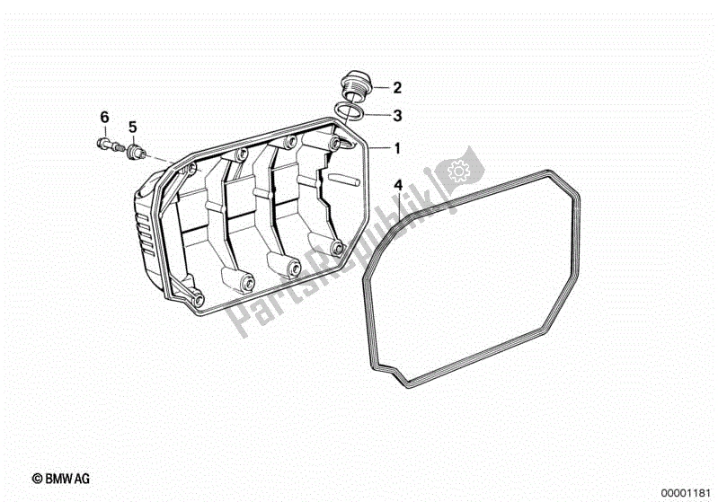 All parts for the Crank Case Cover of the BMW K 75C 750 1985 - 1990