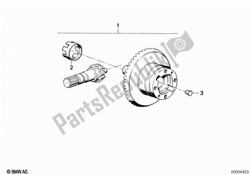 Todas las partes para Conjunto De Engranajes Diferenciales de BMW K 75C 750 1985 - 1990