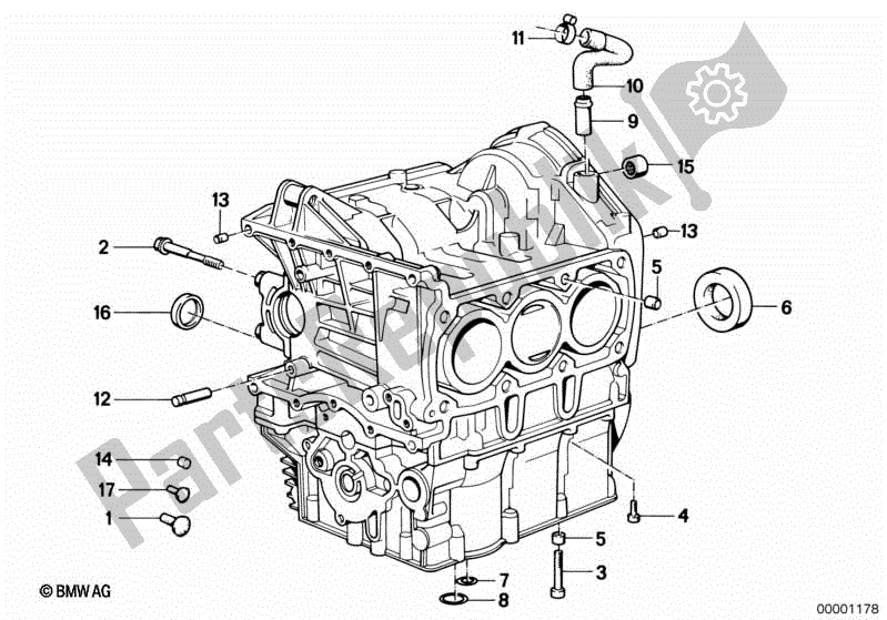 Todas las partes para Piezas De Montaje Del Bloque De Motor de BMW K 75C 750 1985 - 1990