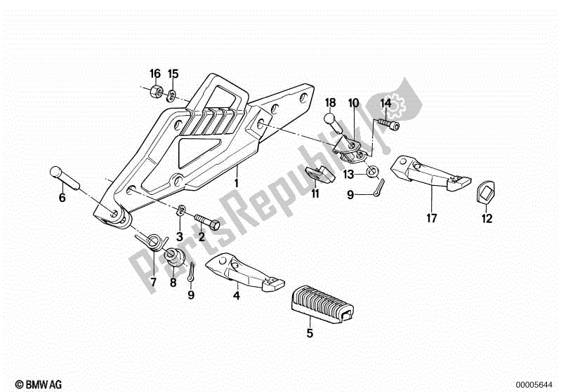 Todas las partes para Placa De Estribo / Estribo de BMW K 75C 750 1985 - 1990