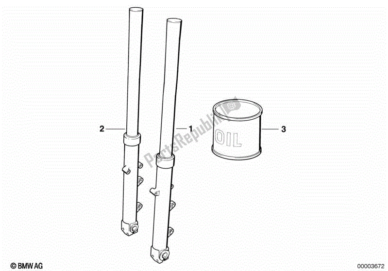 All parts for the Fork Leg of the BMW K 75C 750 1985 - 1990