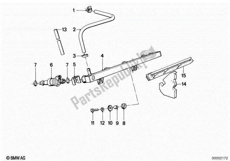 All parts for the Fuel Injection System/injection Valve of the BMW K 75C 750 1985 - 1990