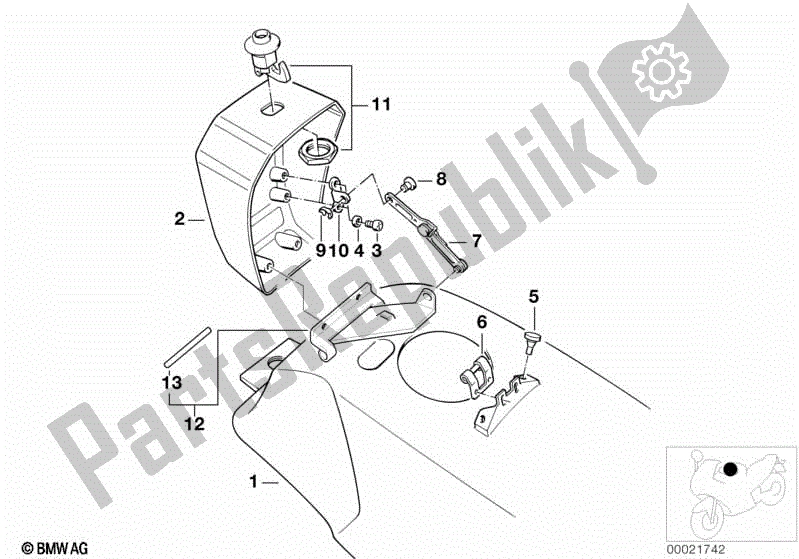 All parts for the Fuel Tank/authorities of the BMW K 75C 750 1985 - 1990