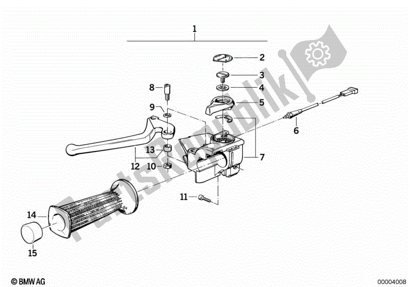 All parts for the Handle Unit Left of the BMW K 75C 750 1985 - 1990