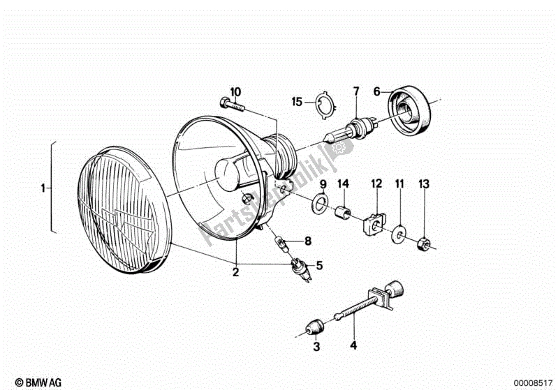 All parts for the Headlight of the BMW K 75C 750 1985 - 1990