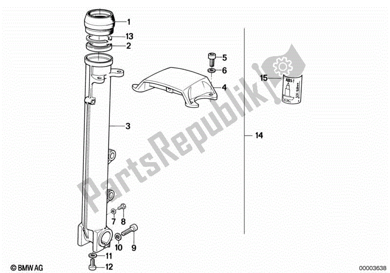 All parts for the Inner Tube, Sport of the BMW K 75C 750 1985 - 1990