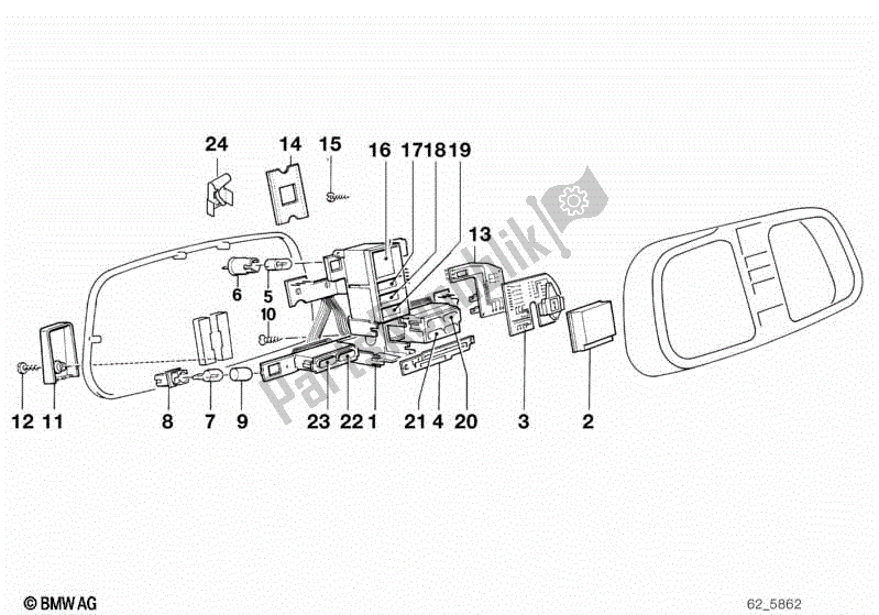 All parts for the Instruments Combinat-. Single Components of the BMW K 75C 750 1985 - 1990