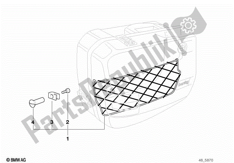 All parts for the Luggage Net of the BMW K 75C 750 1985 - 1990