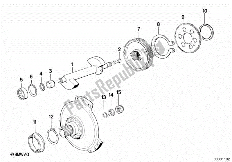 All parts for the Output Shaft of the BMW K 75C 750 1985 - 1990